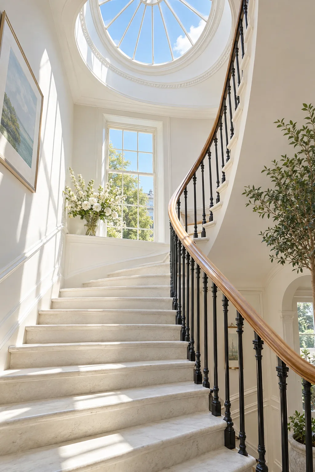 Three floors, one stair